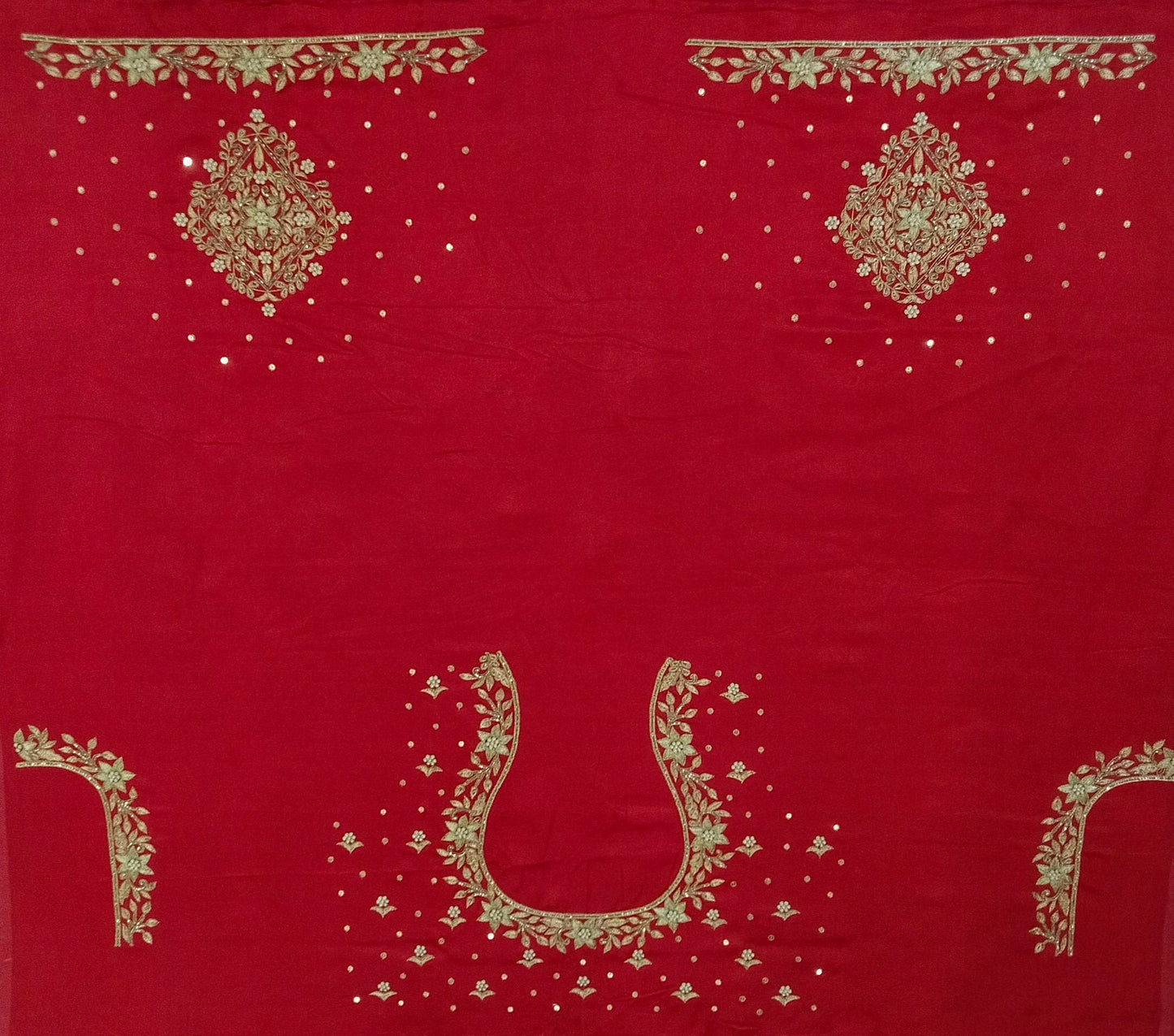 Star Flower Zardozi Work Blouse Pis (Pink)