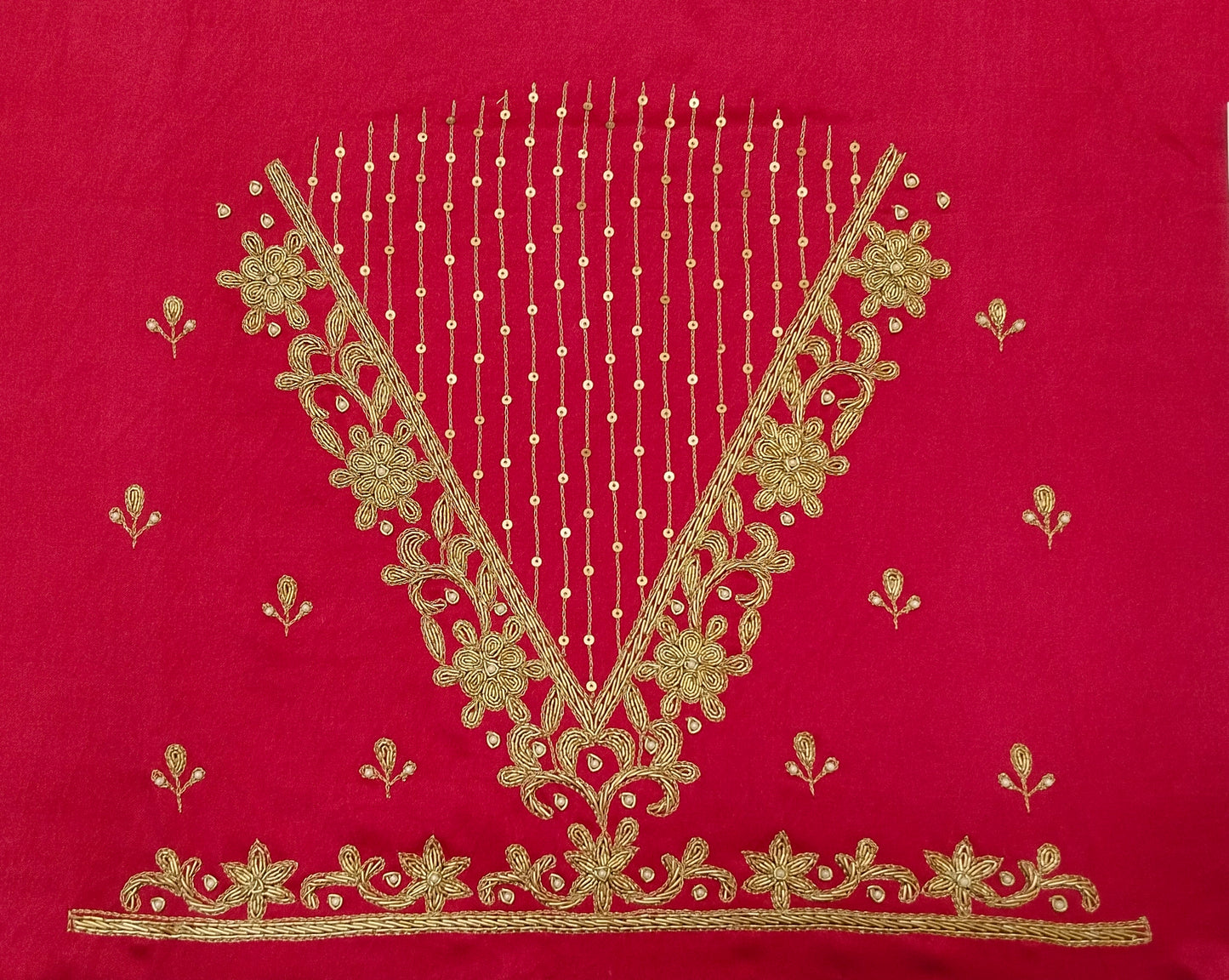 Handcrafted Zardozi Perfection blouse pis.