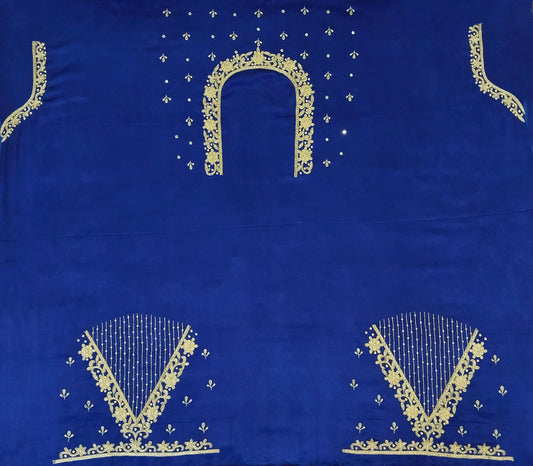 Handcrafted Zardozi Perfection blouse pis. (Royal Blue)