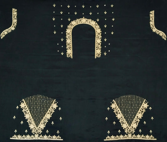 Handcrafted Zardozi Perfection blouse pis. (Black)