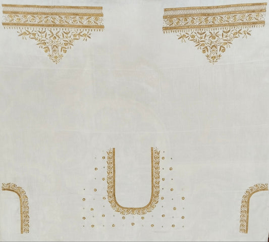 Royal Aura Embellished Blouse Piece (off White)