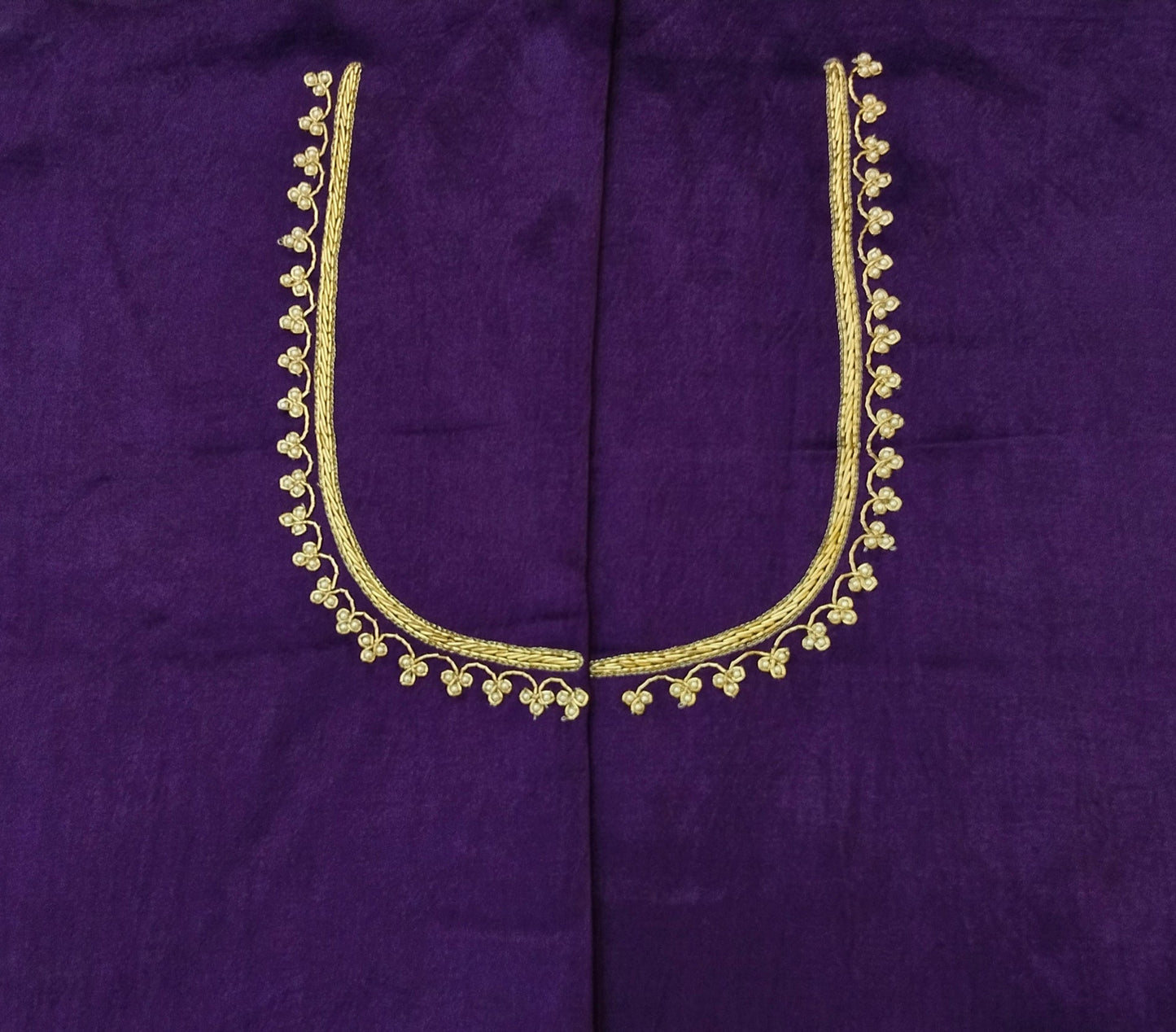 Zari Parrot Charm Blouse Piece (Purple)