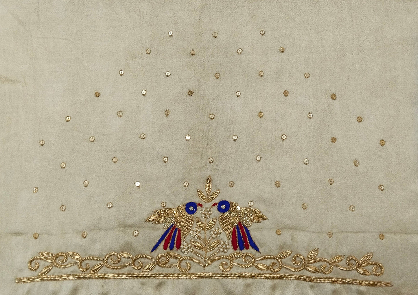 Zari Parrot Charm Blouse Piece