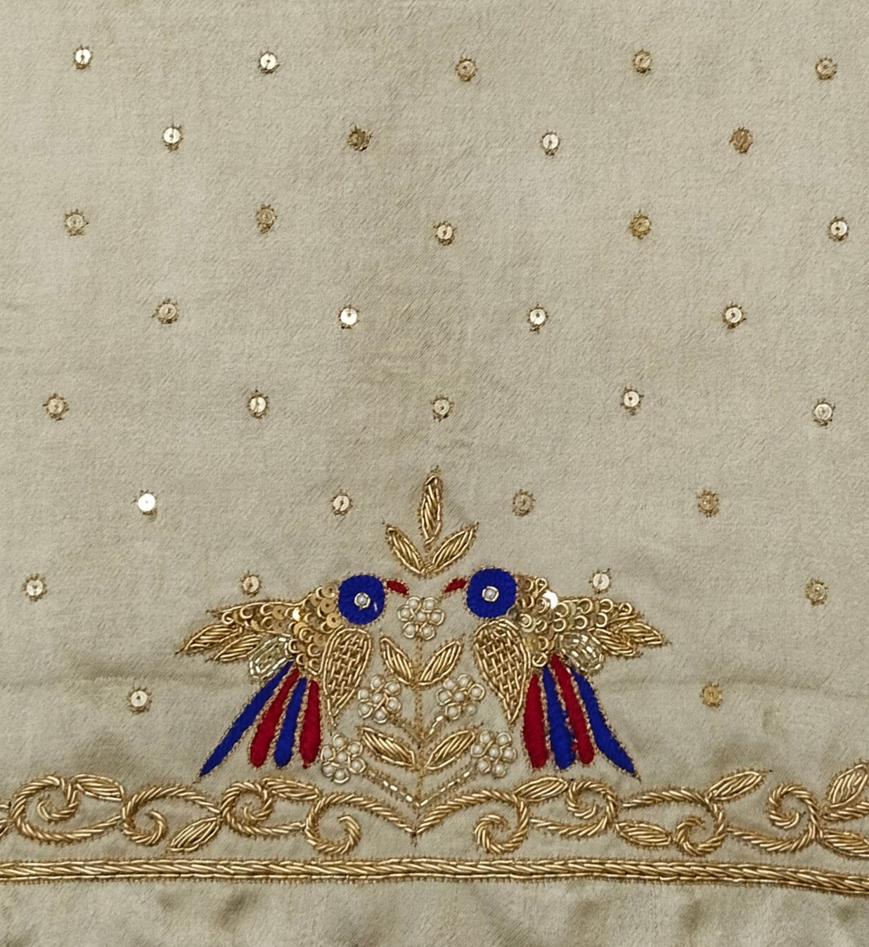 Zari Parrot Charm Blouse Piece