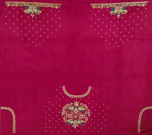 Zari Parrot Charm Blouse Piece