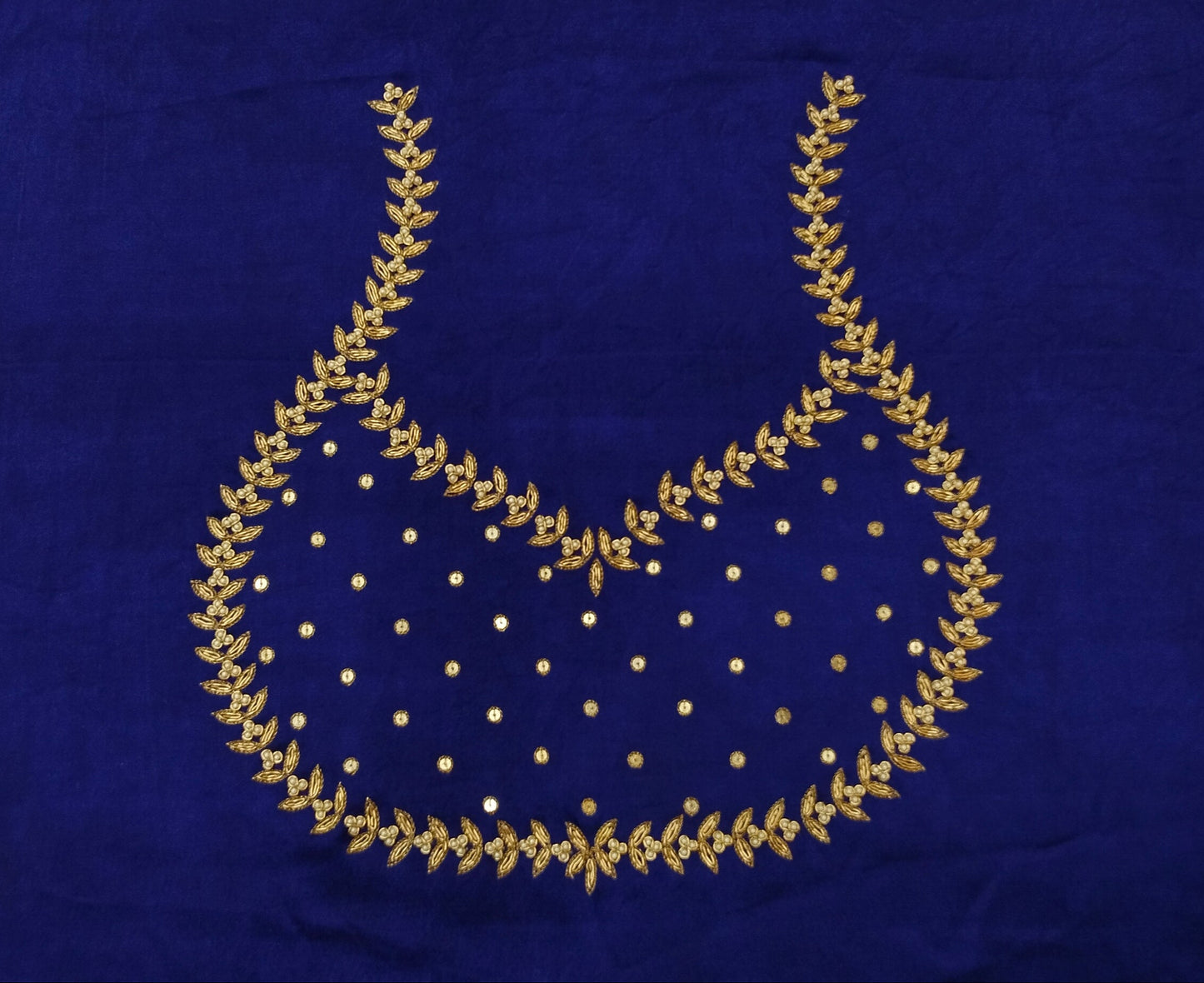 Majestic Elephants & Lions Embroidered Blouse