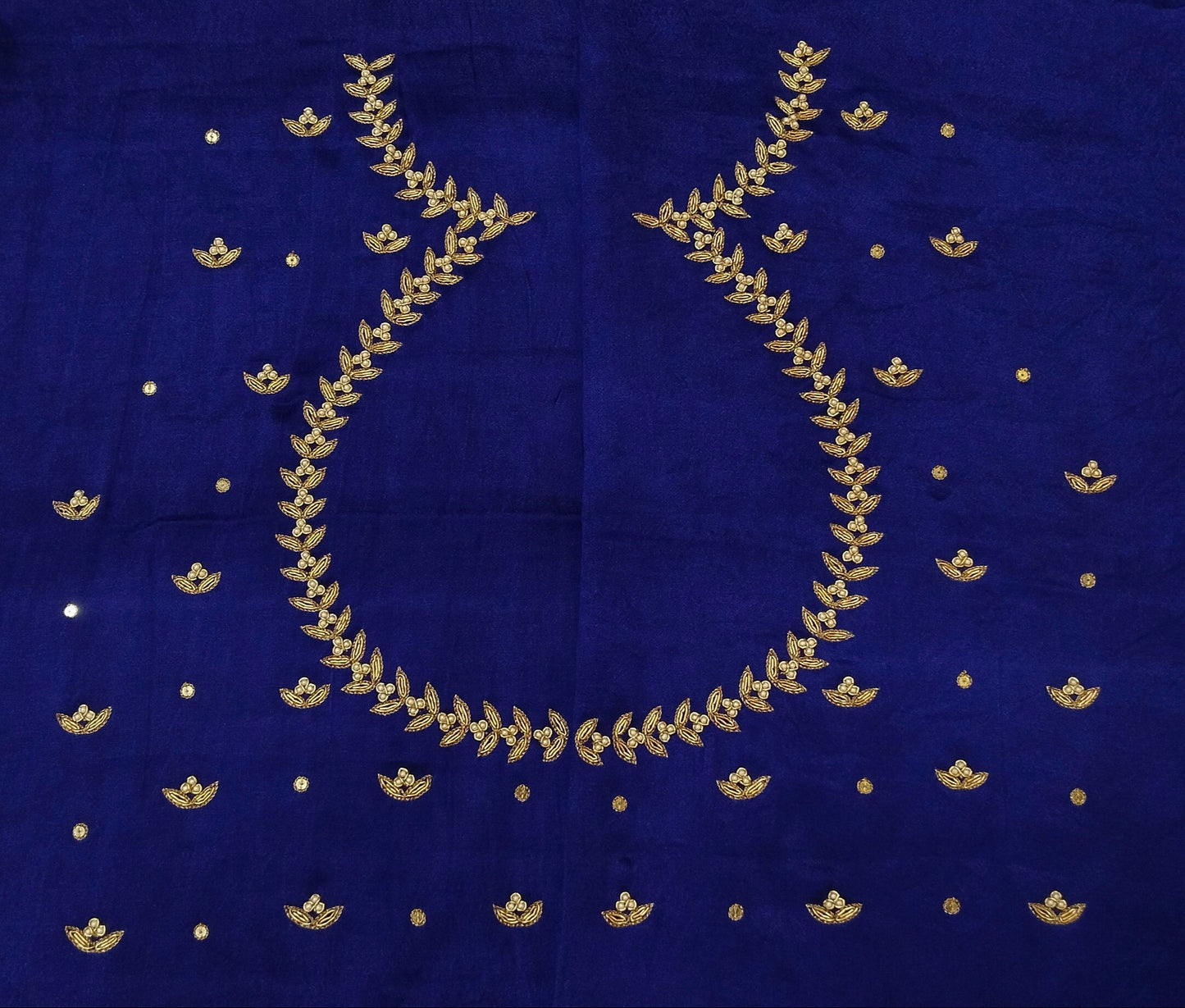 Majestic Elephants & Lions Embroidered Blouse