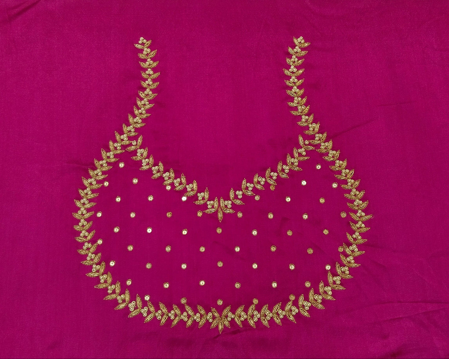 Majestic Elephants & Lions Embroidered Blouse