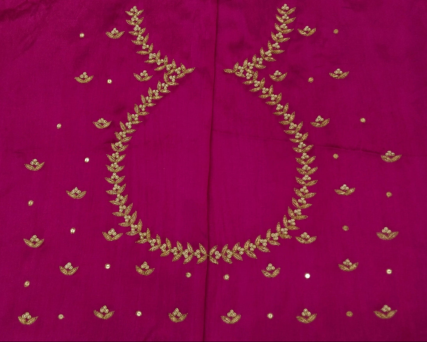 Majestic Elephants & Lions Embroidered Blouse