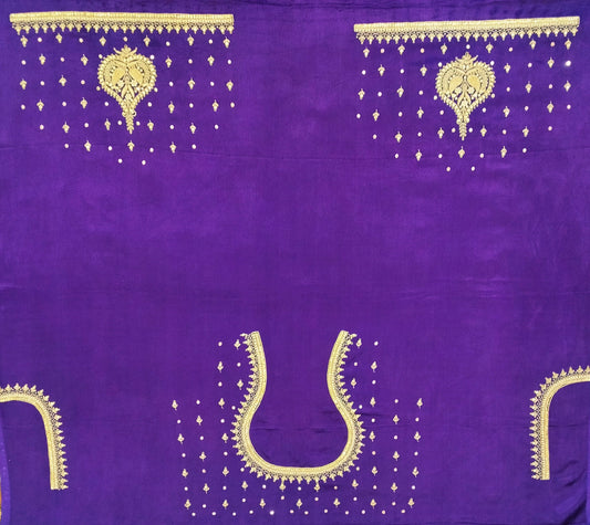 Nyra Embroidered Blouse Piece (Purple)