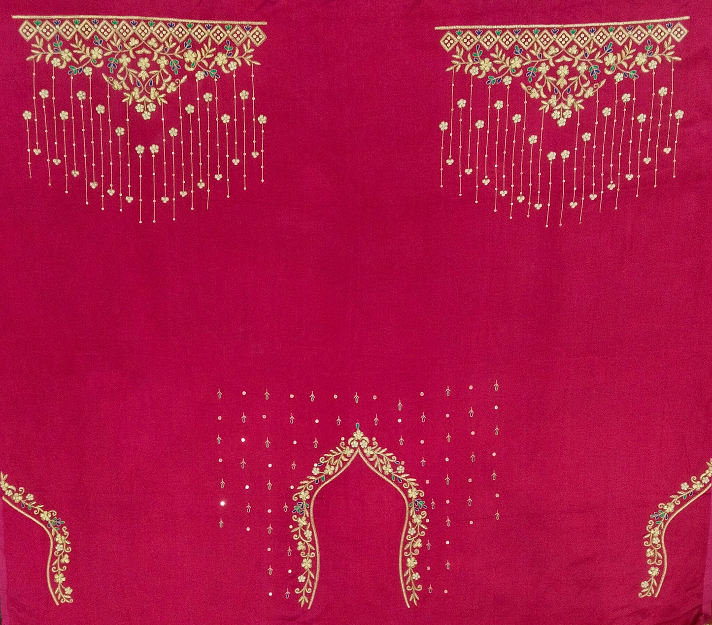 Zehra Taar Embellished Blouse Piece (Pink)