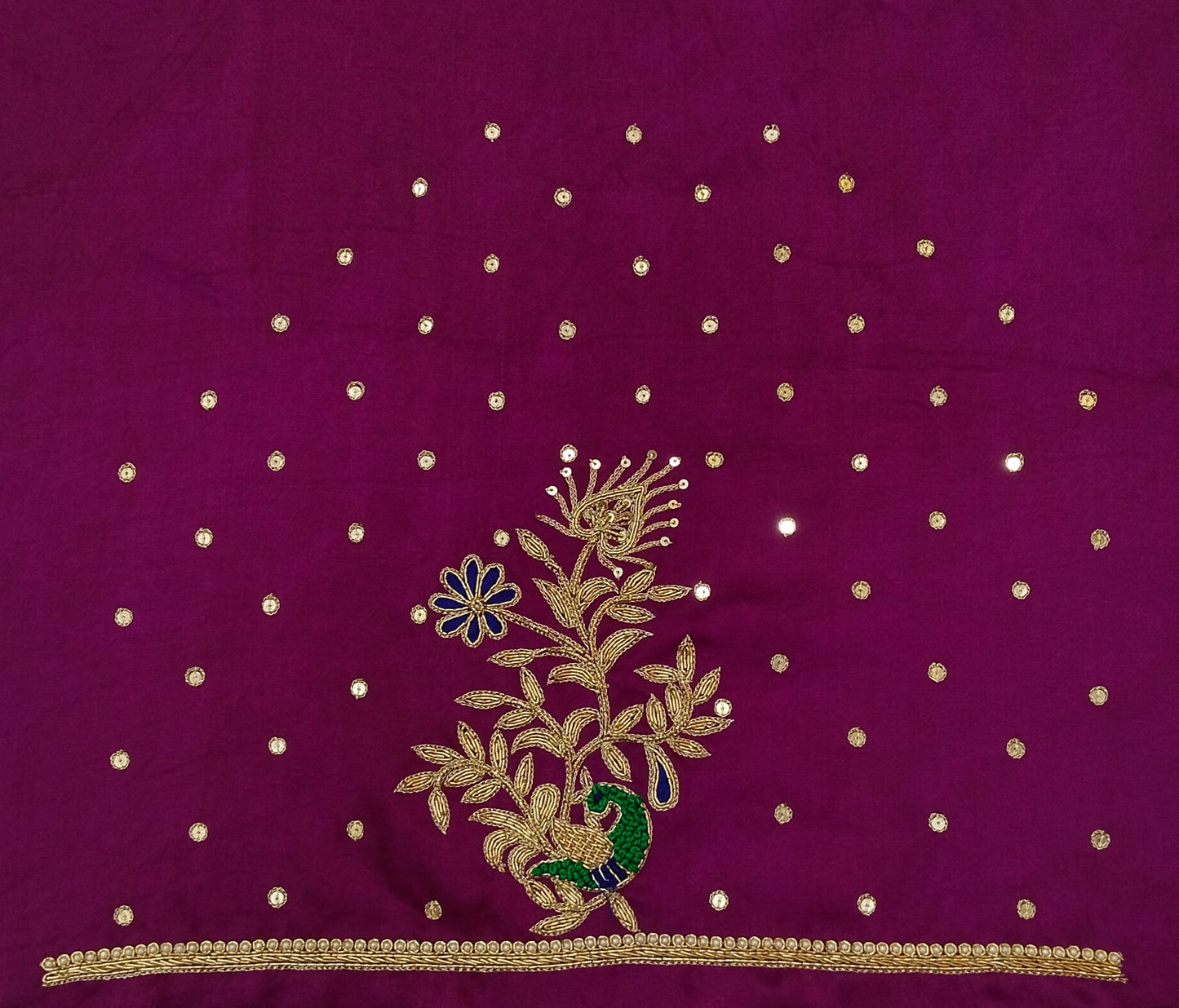 Peacock Elegance Blouse Piece