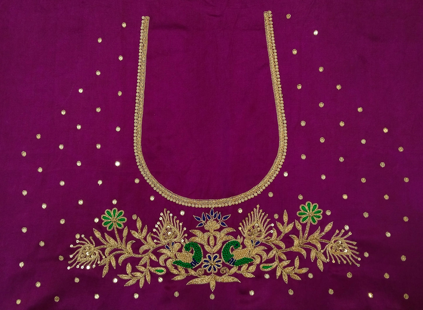 Peacock Elegance Blouse Piece