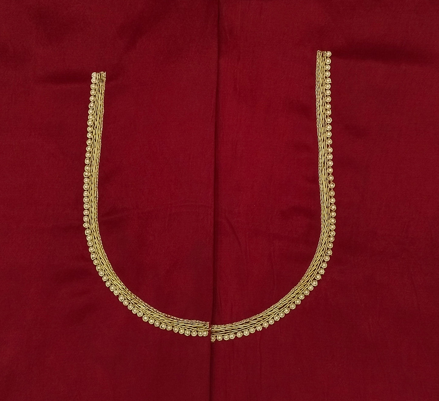 Peacock Elegance Blouse Piece (Maroon)