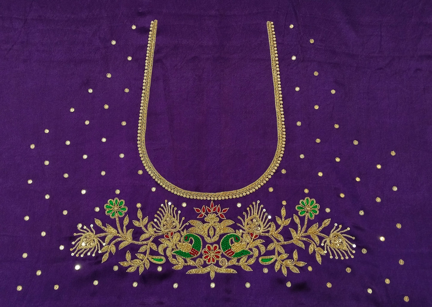 Peacock Elegance Blouse Piece