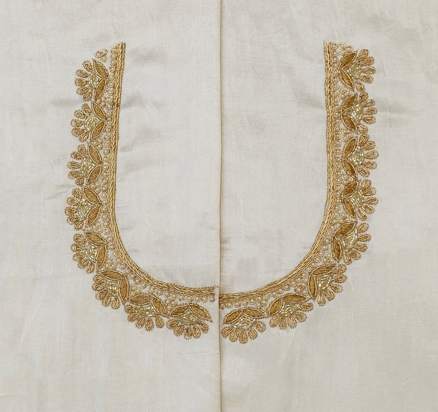 Glam Petal Elegance Blouse Piece (Off White)