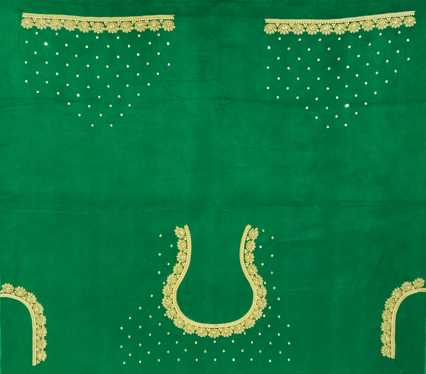 Glam Petal Elegance Blouse Piece (Green)