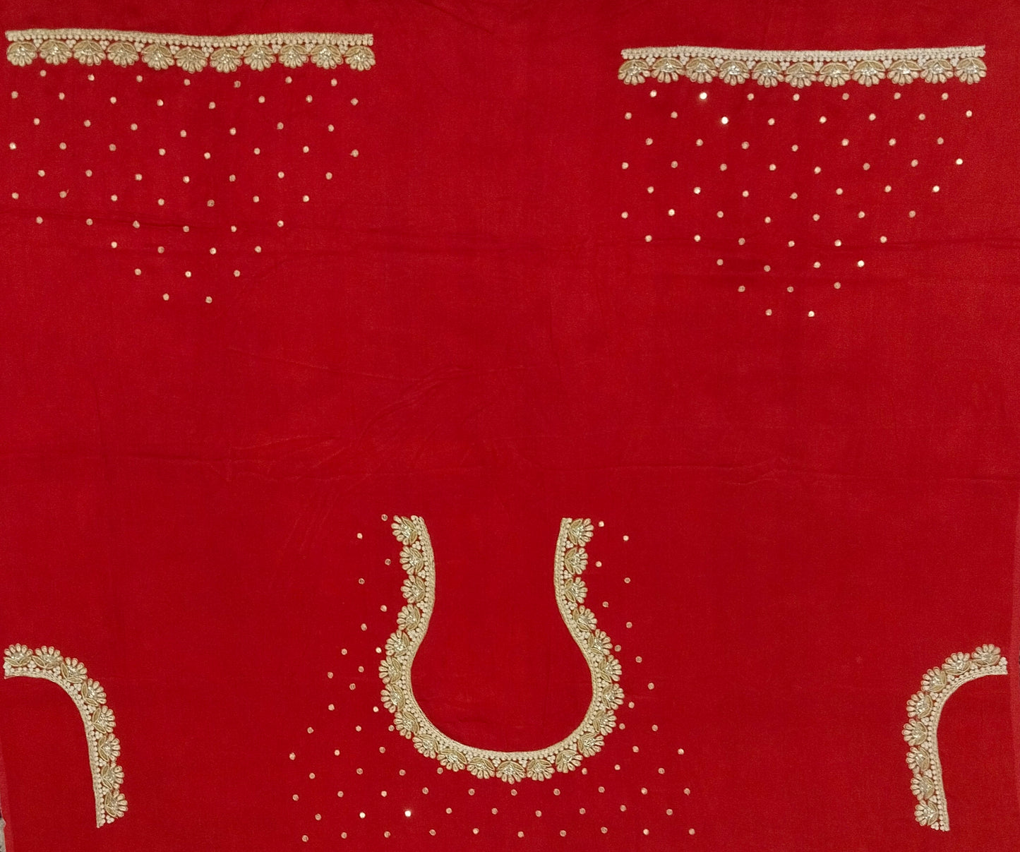 Glam Petal Elegance Blouse Piece (Maroon)