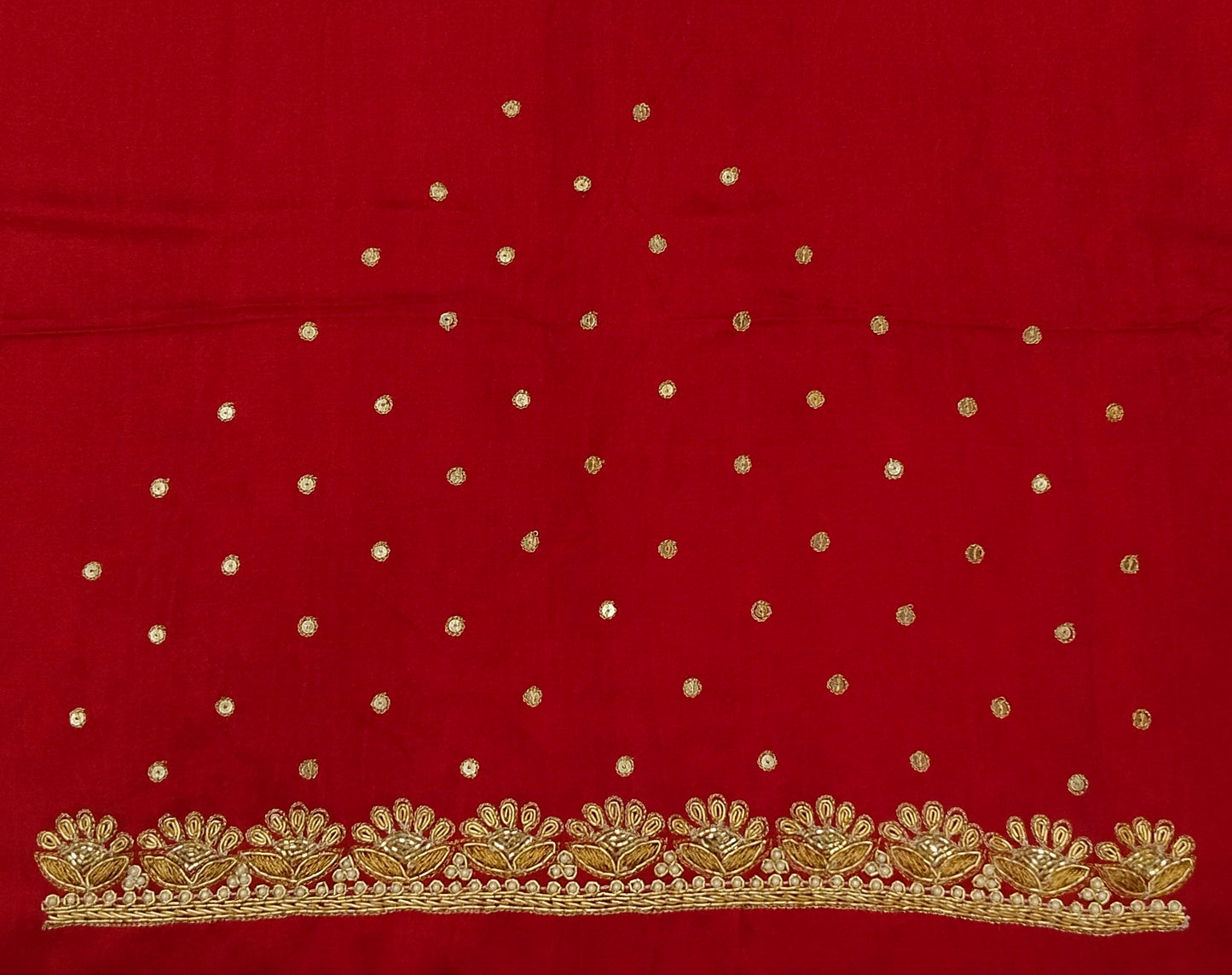 Glam Petal Elegance Blouse Piece (Maroon)