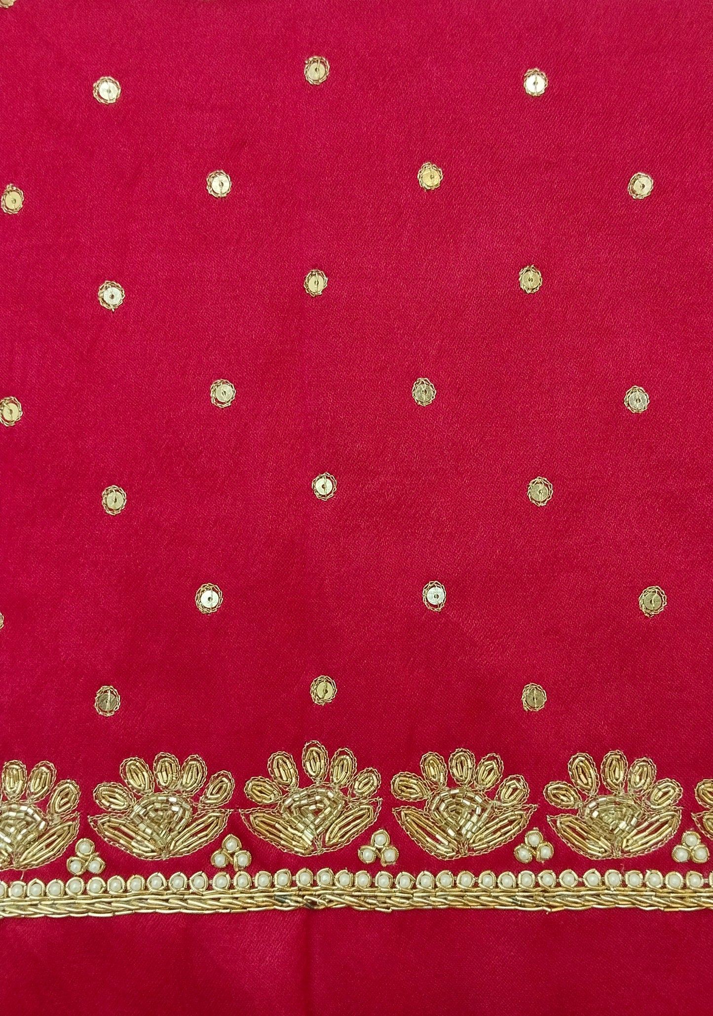 Glam Petal Elegance Blouse Piece (Red)