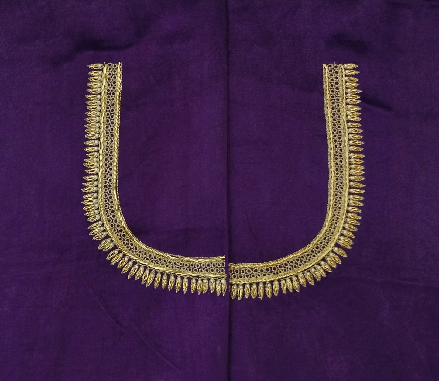 The Elephant Motif Blouse Piece (Purple)