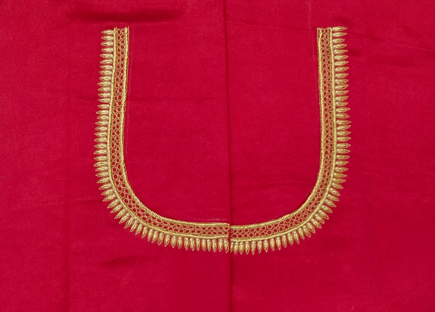 The Elephant Motif Blouse Piece (Red)