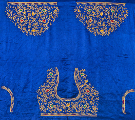 ForestFlair Zardozi Blouse (Royal Blue)