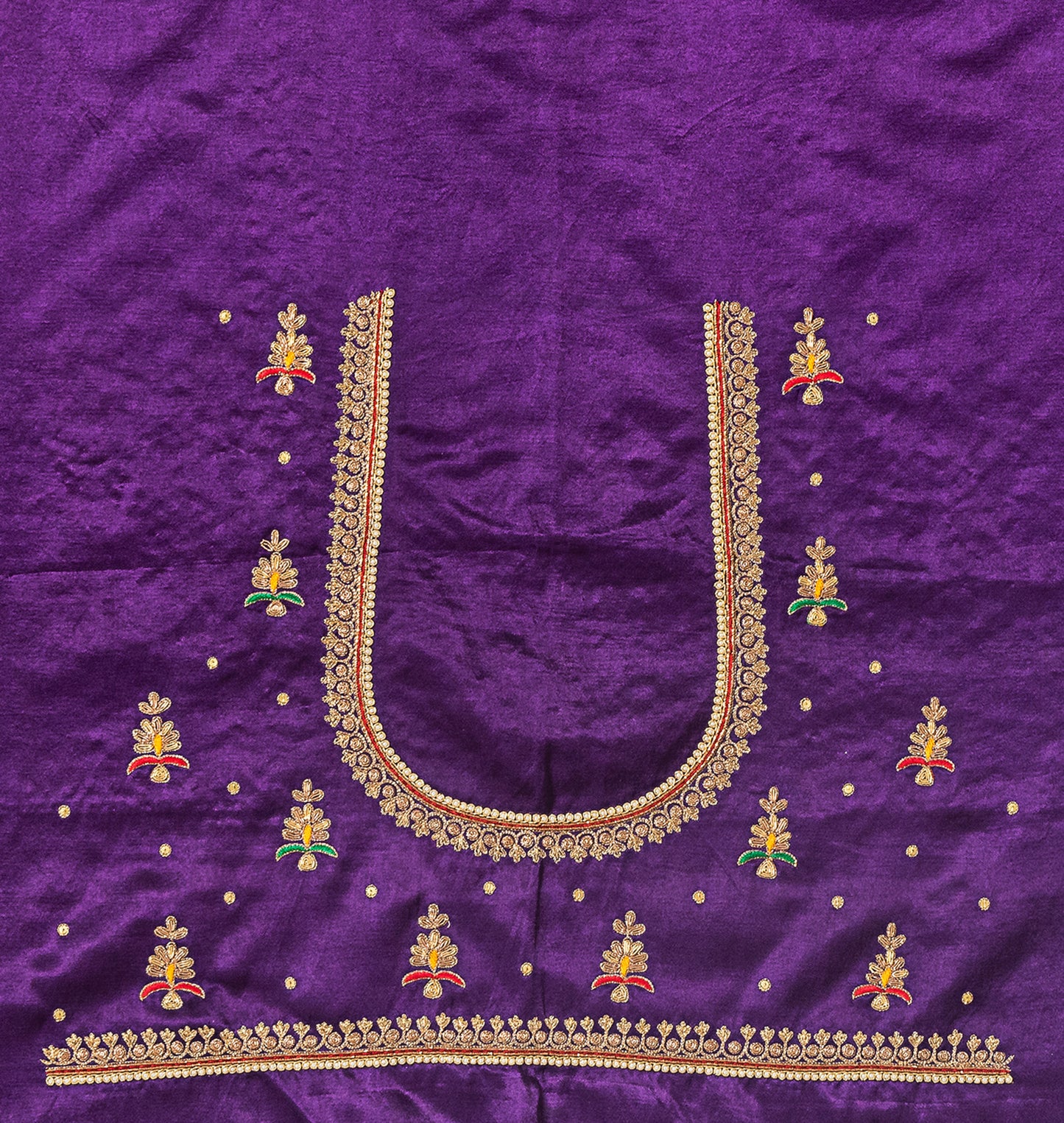 Regal Mandala Zardozi Blouse Piece – Parrot Edition