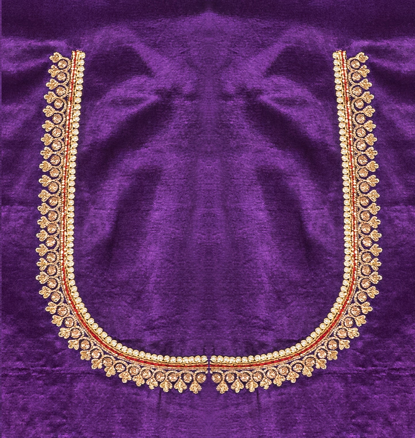 Regal Mandala Zardozi Blouse Piece – Parrot Edition