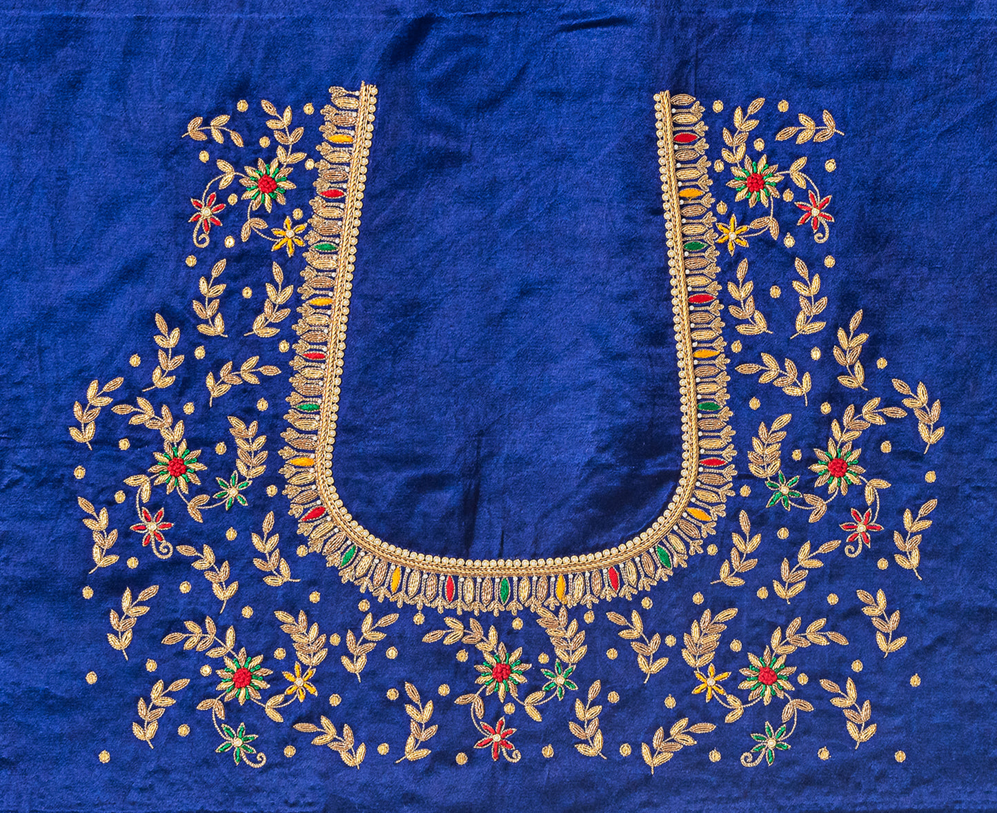 Zardozi Golden Thread Blouse Piece