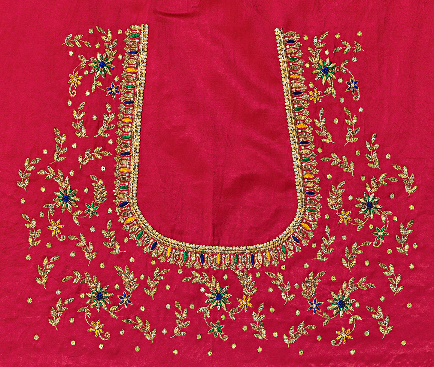 Zardozi Golden Thread Blouse Piece