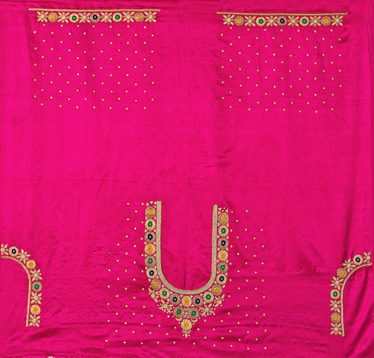 Royal Threads – Resham Zardozi Blouse pis. (Pink)