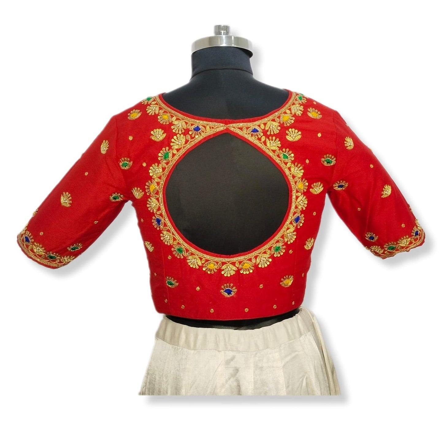 Handcrafted Blouse with Traditional Zardozi Embroidery