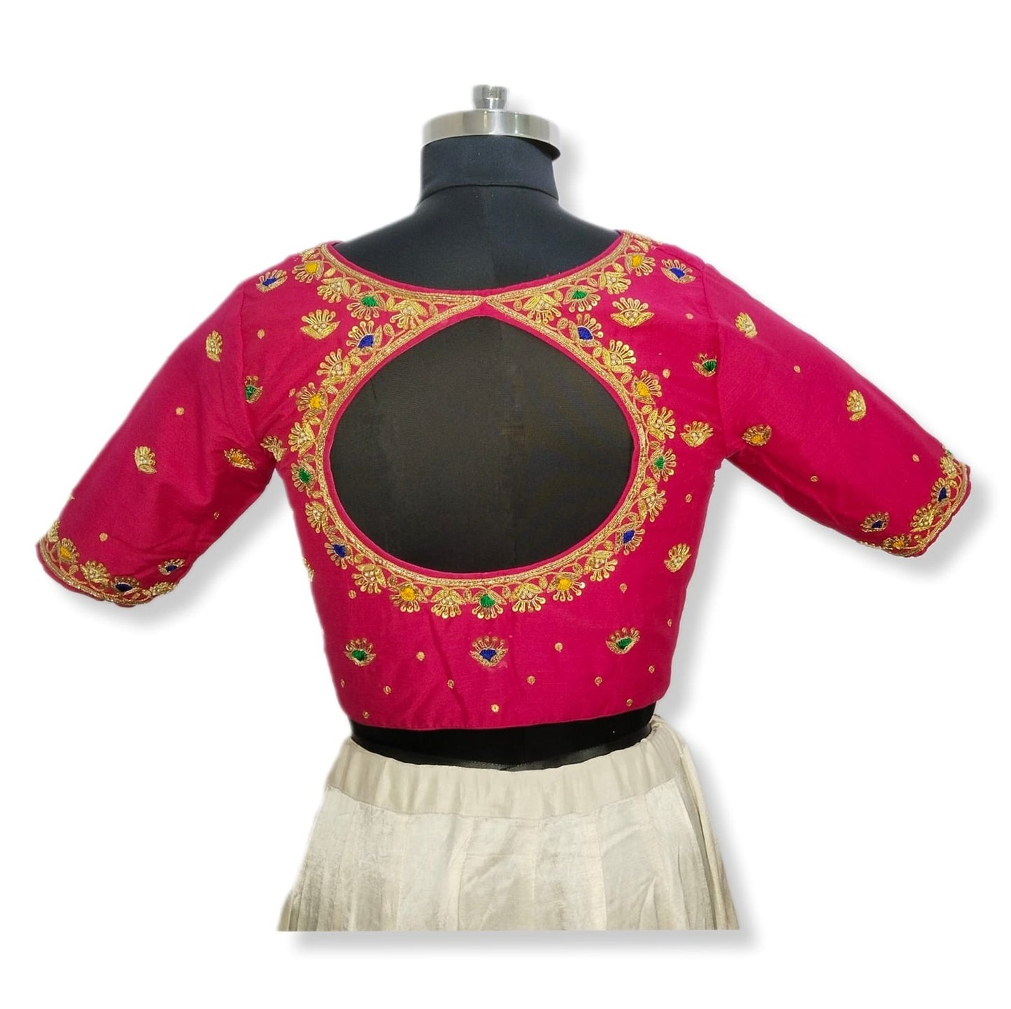Handcrafted Blouse with Traditional Zardozi Embroidery