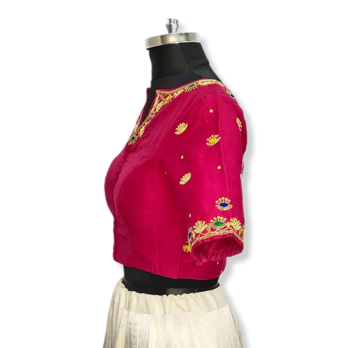Handcrafted Blouse with Traditional Zardozi Embroidery
