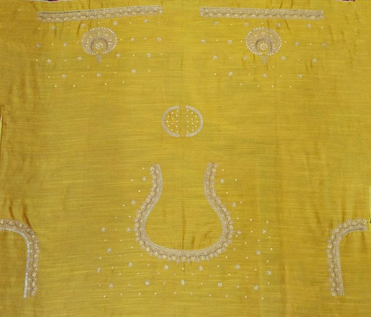 Aari Moon Butta Blouse (Mustard Yellow)