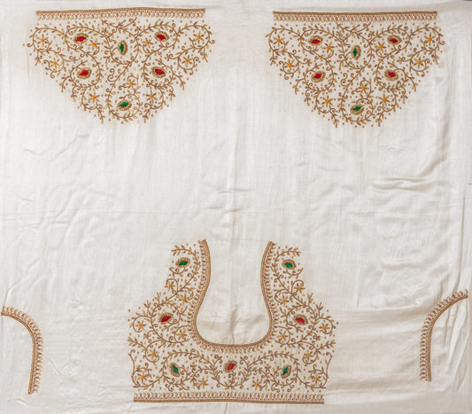 ForestFlair Zardozi Blouse (Off White)