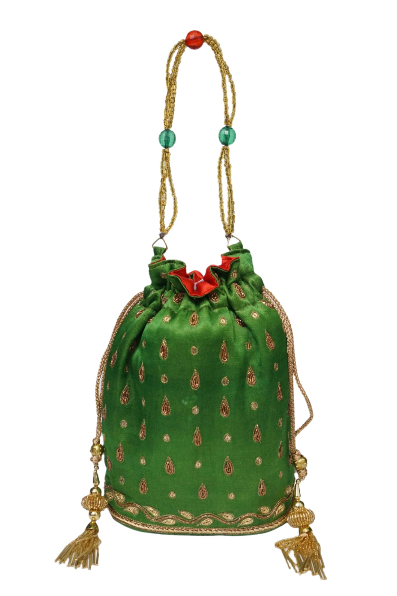 Beutyful Parrot Zardozi Work Potli Batwa