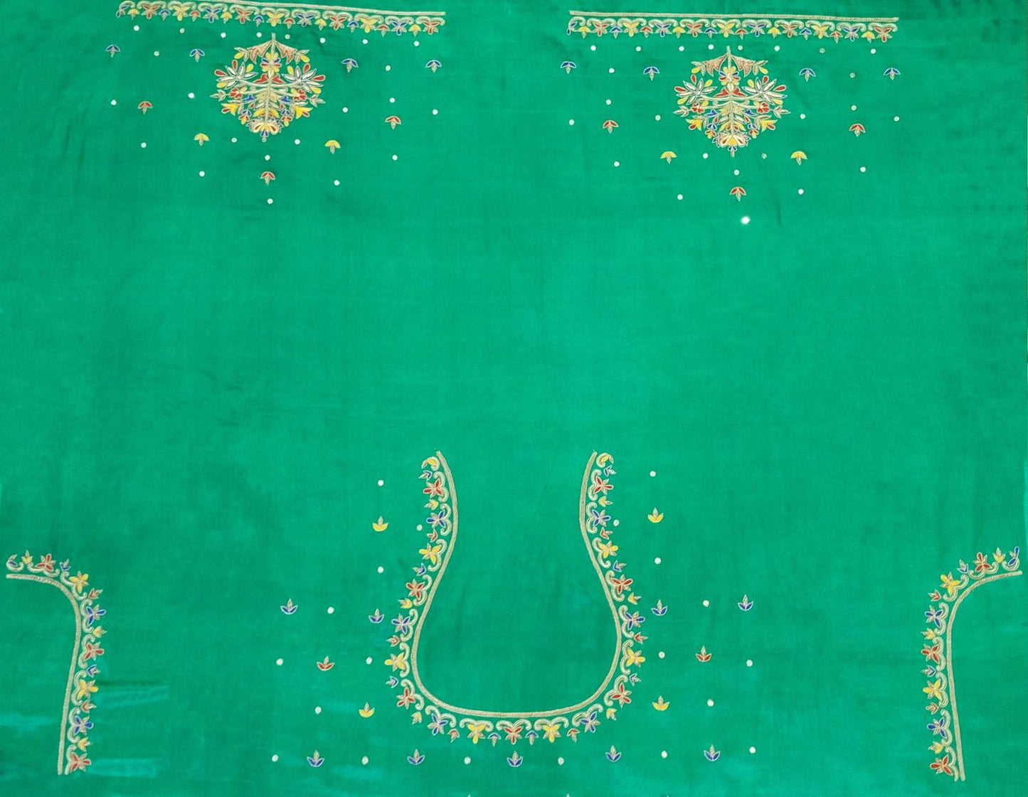 Noor-e-Zardozi – Silk Designer Blouse pis. (Green)